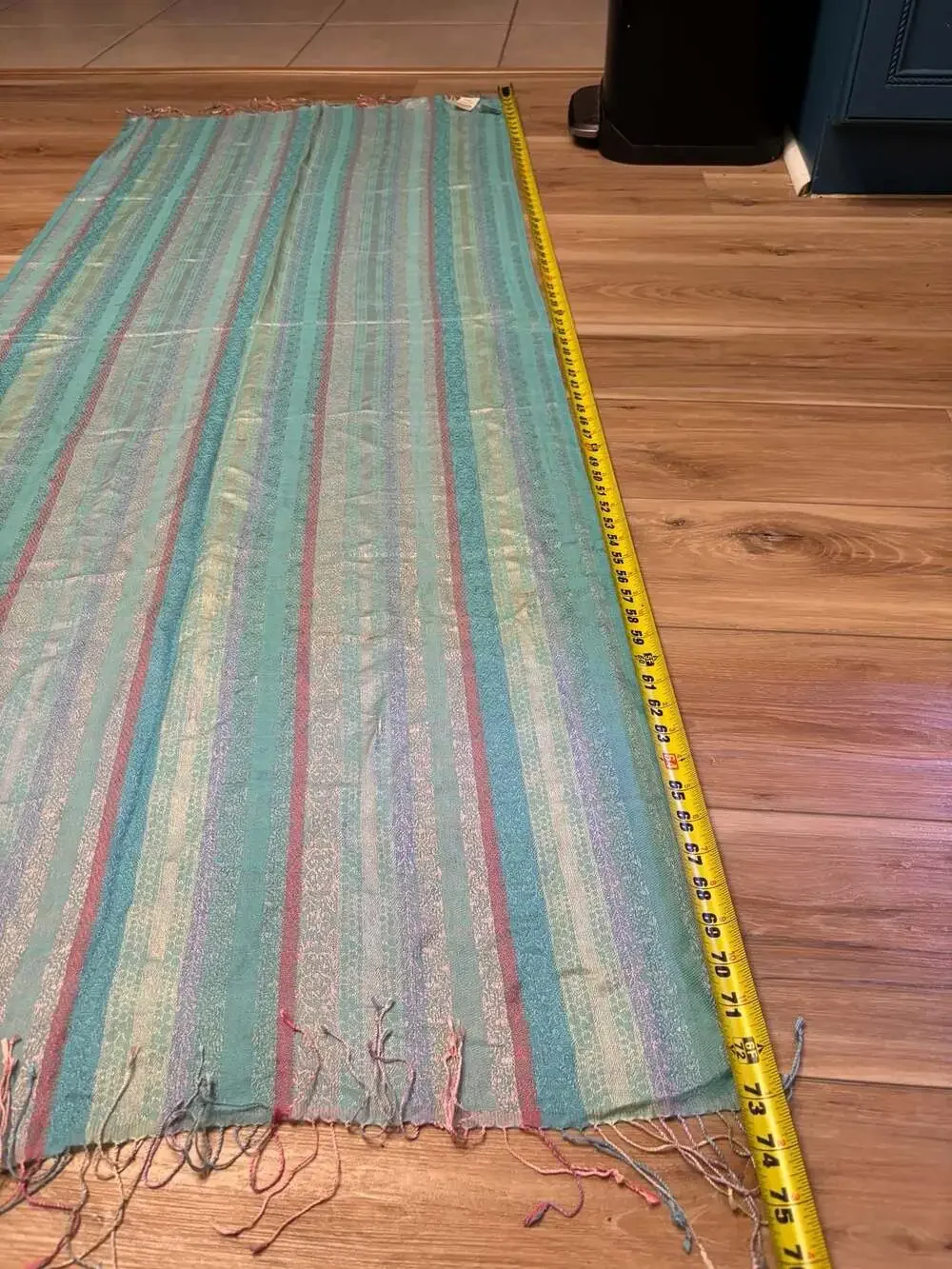 NWT Coldwater Creek Pastel Striped Wrap Wool and Silk Scarf